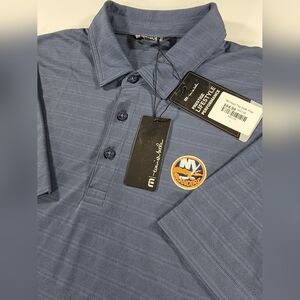 NEW Travis Mathew NY Islanders NHL Hoist The Sails Blue Polo Shirt Large Hockey